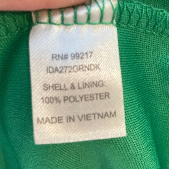 Charming Charlie Kelly Green Sleeveless Dress With Lattice Back, Size M - Picture 4 of 7